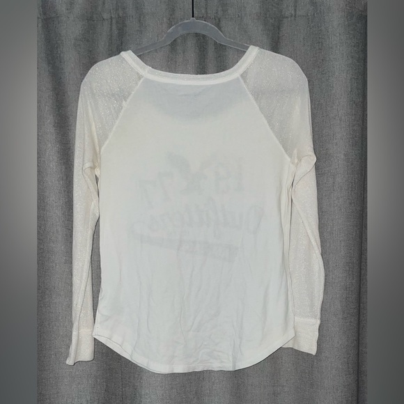 American Eagle long sleeve cream t-shirt. Size Medium - Picture 4 of 7